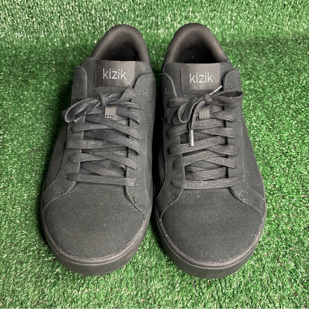 Kizik‎ Irvine Triple Black Mens Size 10.5 Wide Slip In Work Casual Sneakers - Picture 2 of 12